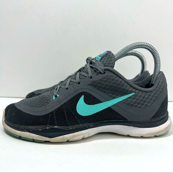 Nike Womens Flex TR 6 Grey Blue Running Shoes 6 - Picture 3 of 10